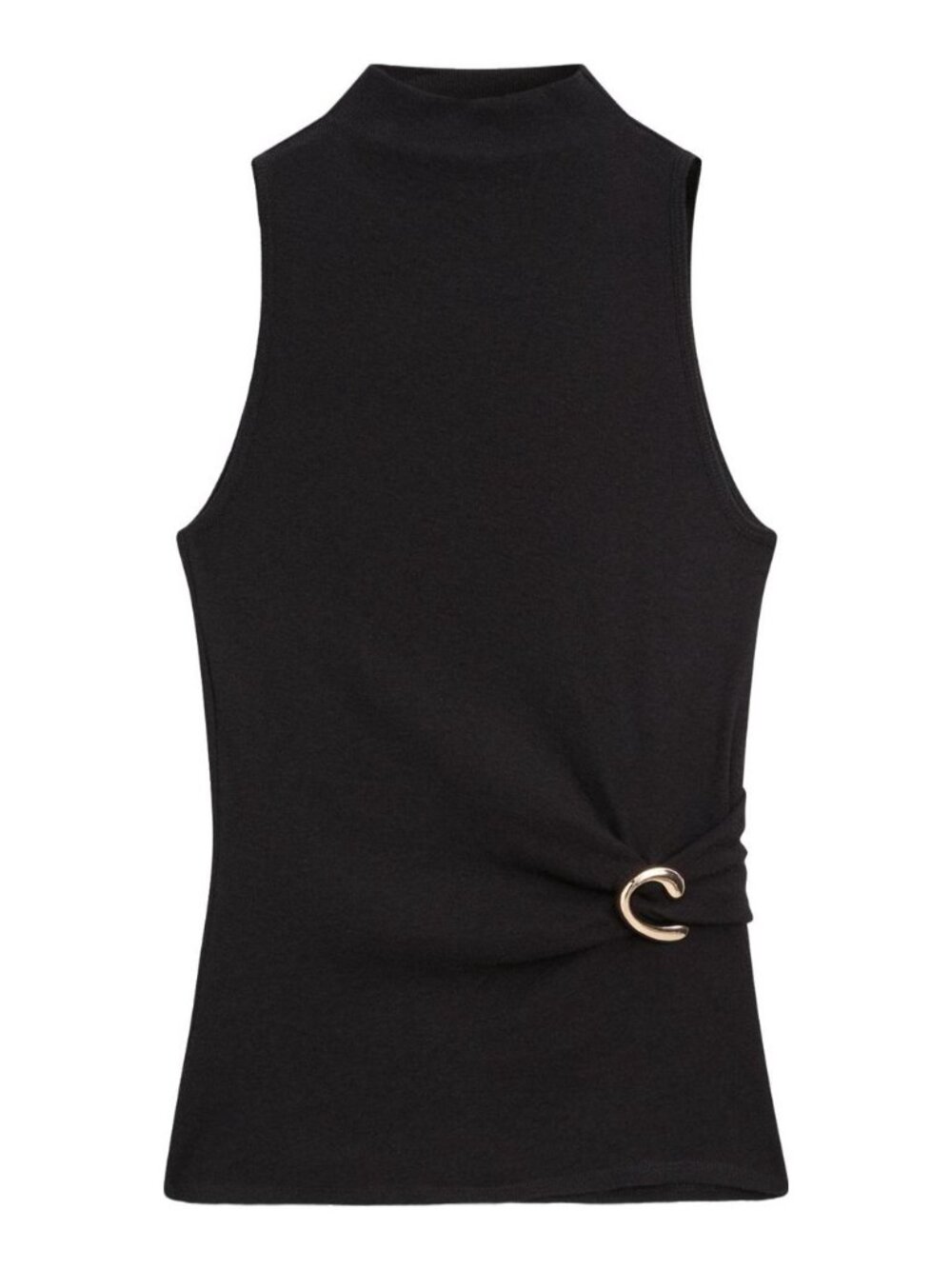 Massimo Dutti Brooch Detail Knit Top
